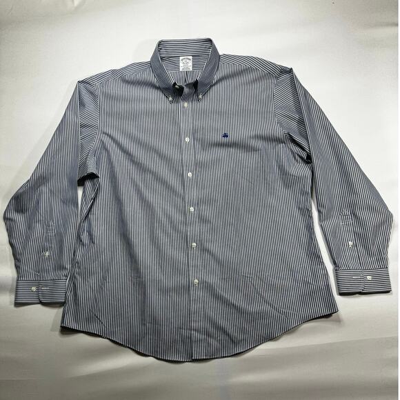 Brooks Brothers Other - Brooks Brothers 1818 Regent Men's Long Sleeve Blue Striped Dress Shirt - 2XL